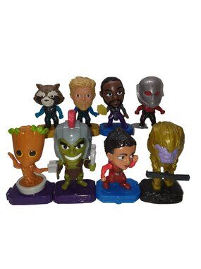 McDonalds Marvel Avengers & Guardians Of The Galaxy Collectibles Set of 8  Lot 1
